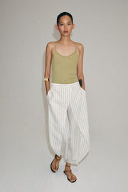 Pantalon paréo en lin à rayures ZW Collection