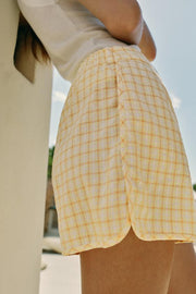 Short à carreaux
