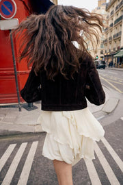 Blouson 100 % cuir suédé