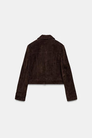 Blouson 100 % cuir suédé