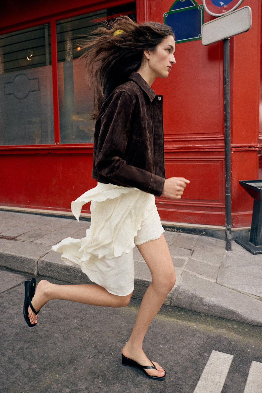 Blouson 100 % cuir suédé
