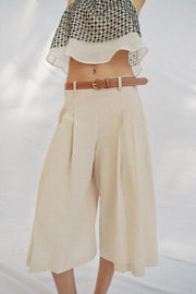 Bermuda long avec ceinture