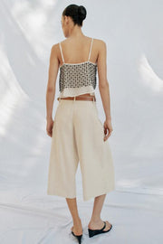 Bermuda long avec ceinture