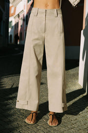 Pantalon-culotte taille haute