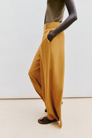 Pantalon large en lin