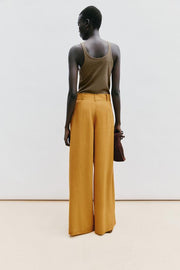 Pantalon large en lin