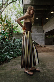 Robe texturée à rayures