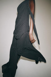 Pantalon à plis à pois ZW Collection