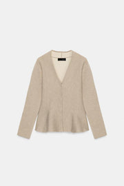 Veste en maille peplum