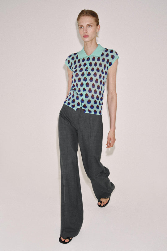 Veste en maille jacquard
