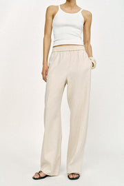 Pantalon droit en lin