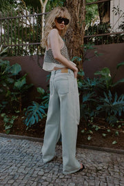 Jean Z1975 coupe droite taille mi-haute déchiré