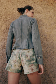 Veste Z1975 peplum à brandebourgs