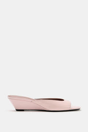Sandale compensée en cuir