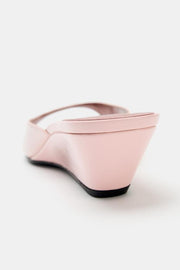 Sandale compensée en cuir